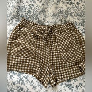 Carly Jean Los Angeles High Waist Gingham Shorts